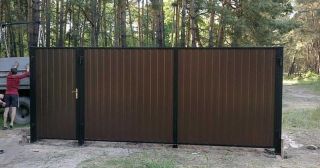 Купить распашные ворота из профнастила Благовещенск, цена от 2766 руб.